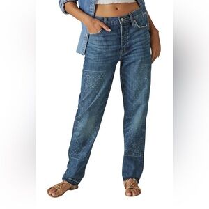 Lucky Brand Drew Mom High Rise Tamper Blue Jeans